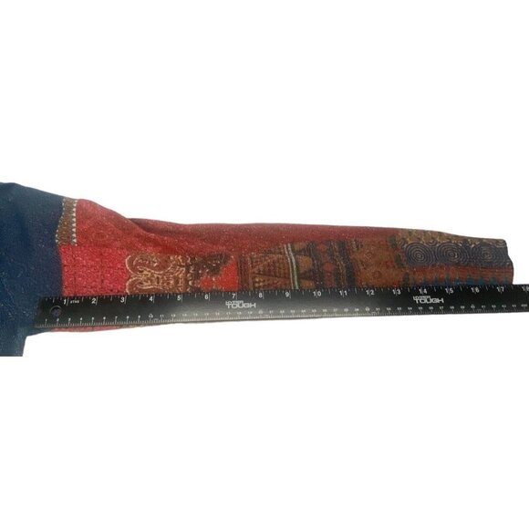 DESIGUAL Women Patchwork Open Front Sweater Sz S Multicolor Long Sleeve 32-13 - Picture 9 of 16